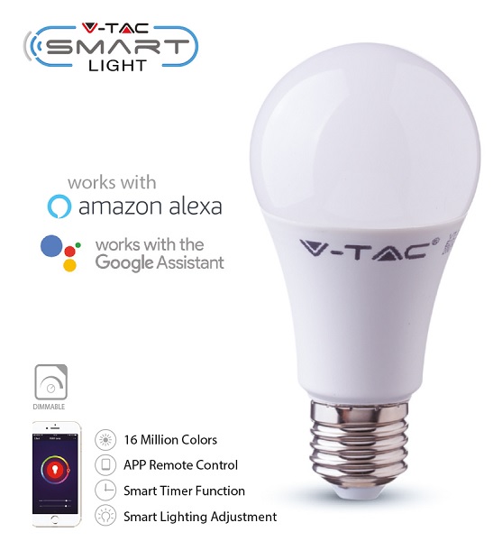 Lampada Led Goccia SMART E27 5w RGB+WW+CW